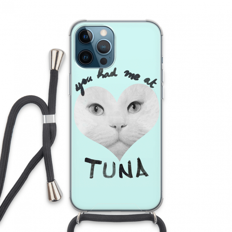 You had me at tuna: iPhone 13 Pro Max Transparant Hoesje met koord