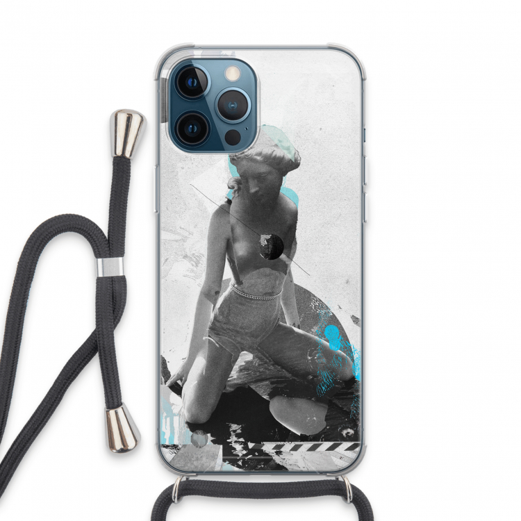 I will not feel a thing: iPhone 13 Pro Max Transparant Hoesje met koord