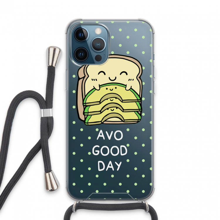 Avo Good Day: iPhone 13 Pro Max Transparant Hoesje met koord