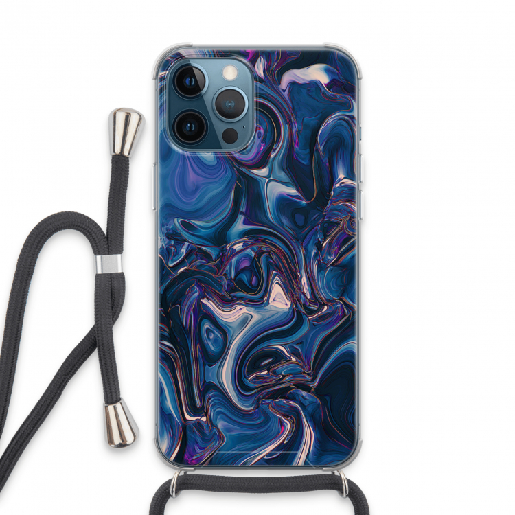 Mirrored Mirage: iPhone 13 Pro Max Transparant Hoesje met koord