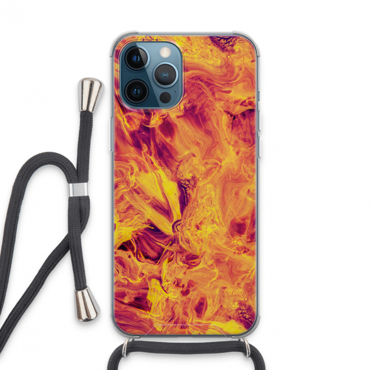 Eternal Fire: iPhone 13 Pro Max Transparant Hoesje met koord