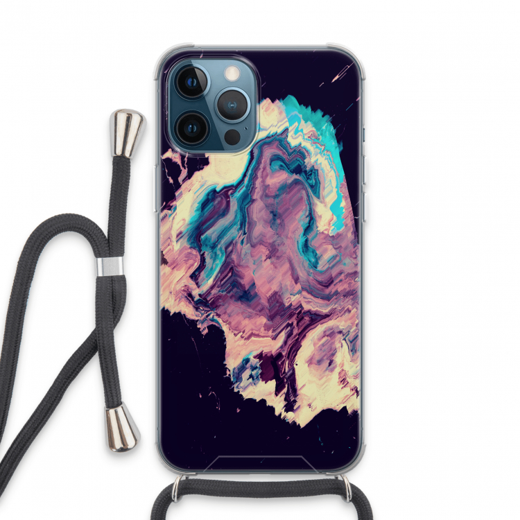 Cosmic Silence: iPhone 13 Pro Max Transparant Hoesje met koord