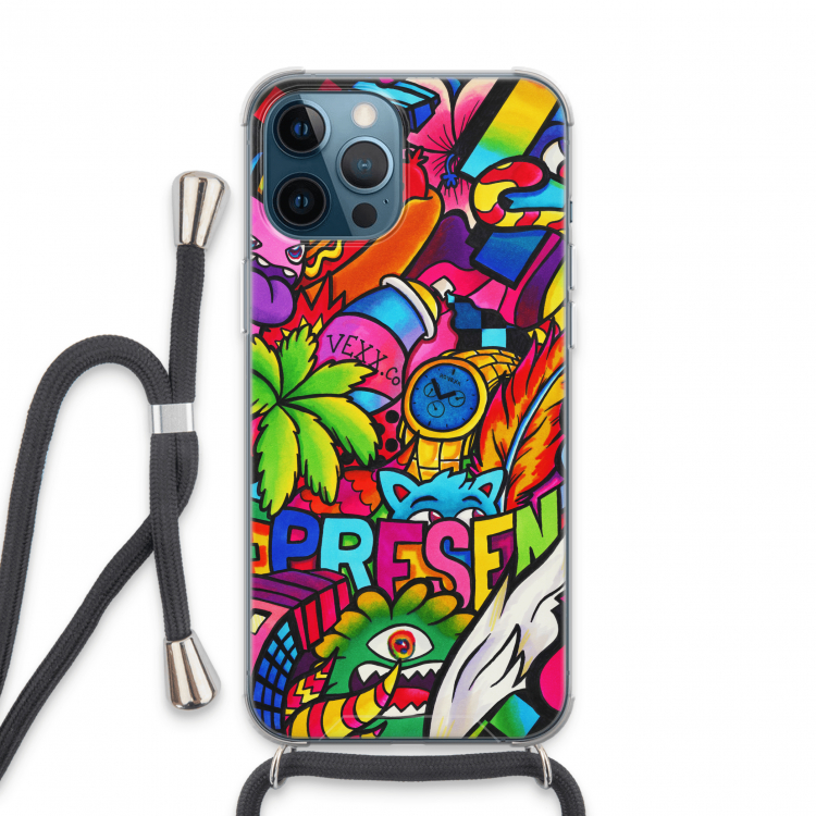 Represent: iPhone 13 Pro Max Transparant Hoesje met koord