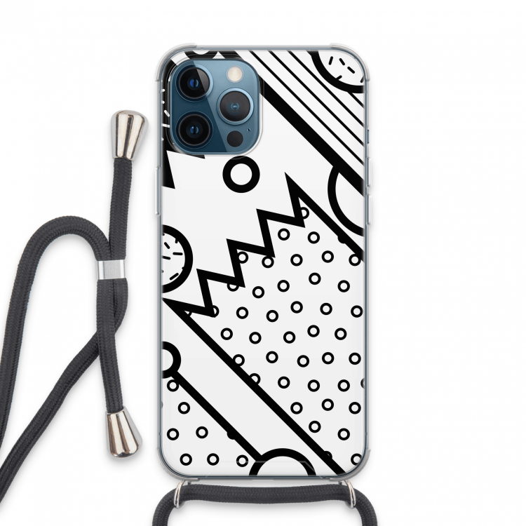 Pop Art #4: iPhone 13 Pro Max Transparant Hoesje met koord