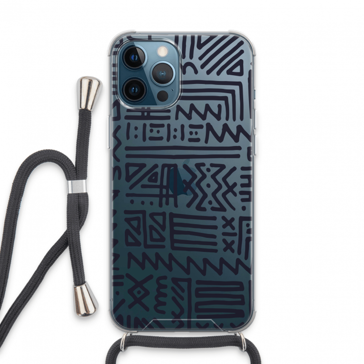 Marrakech print: iPhone 13 Pro Max Transparant Hoesje met koord