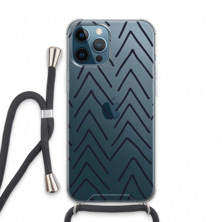 Marrakech Arrows: iPhone 13 Pro Max Transparant Hoesje met koord