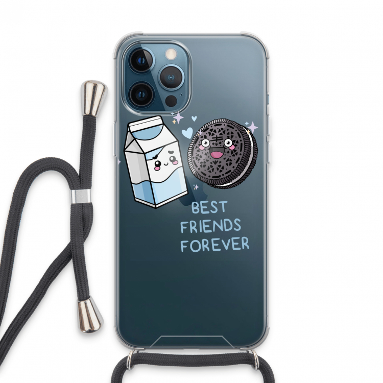 Best Friend Forever: iPhone 13 Pro Max Transparant Hoesje met koord