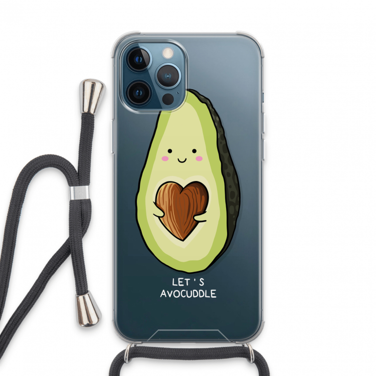 Avocuddle: iPhone 13 Pro Max Transparant Hoesje met koord