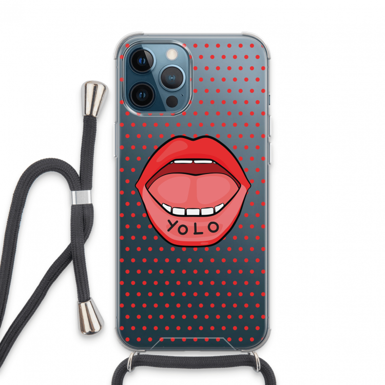 Yolo Denise: iPhone 13 Pro Max Transparant Hoesje met koord