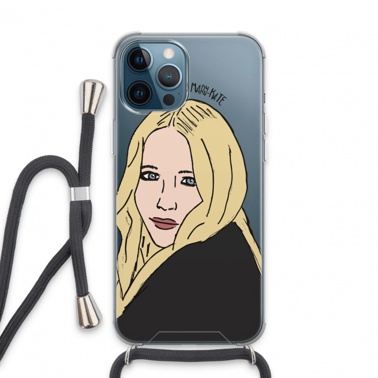 Mary Kate: iPhone 13 Pro Max Transparant Hoesje met koord