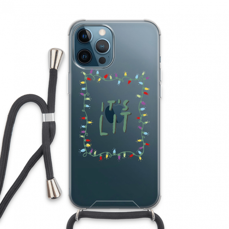 It's Lit: iPhone 13 Pro Max Transparant Hoesje met koord