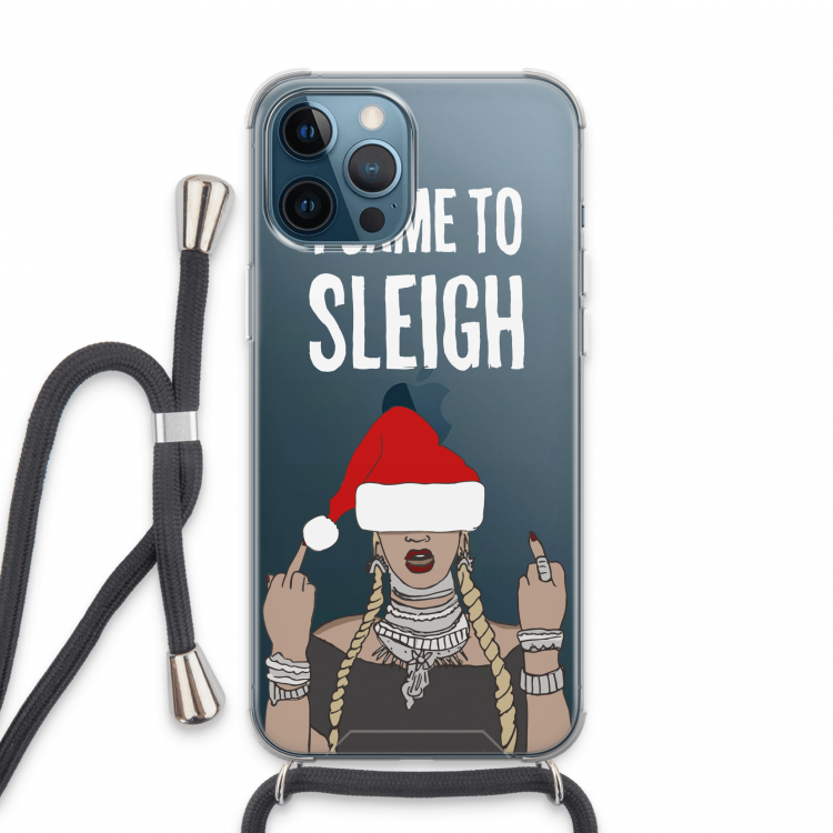 Came To Sleigh: iPhone 13 Pro Max Transparant Hoesje met koord