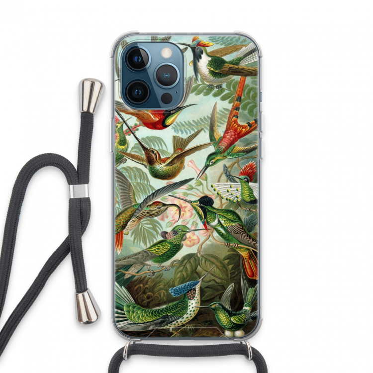 Haeckel Trochilidae: iPhone 13 Pro Max Transparant Hoesje met koord