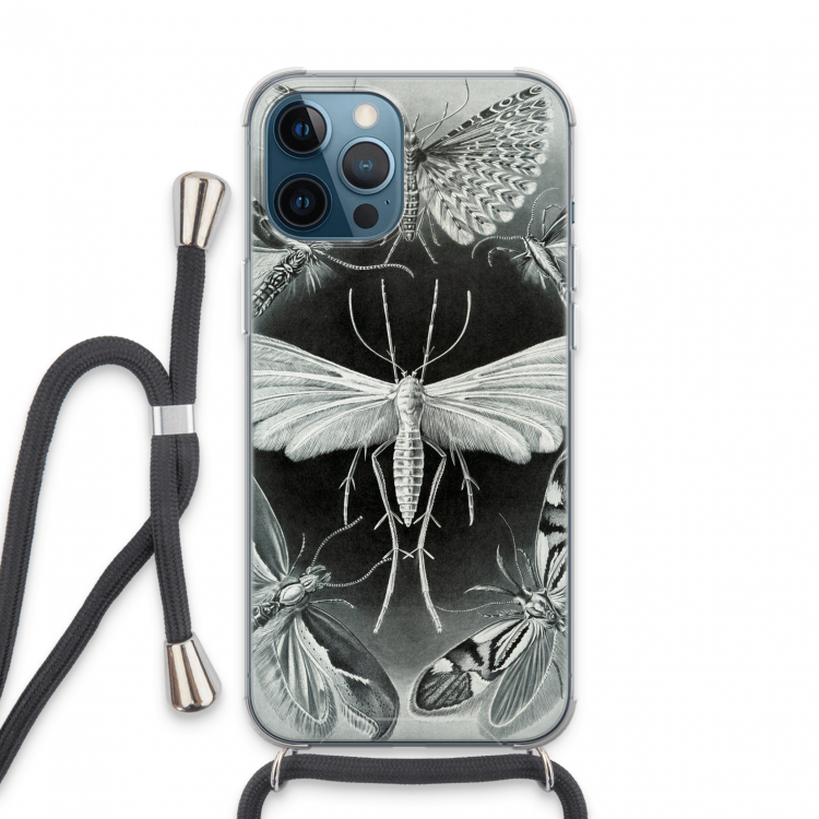 Haeckel Tineida: iPhone 13 Pro Max Transparant Hoesje met koord