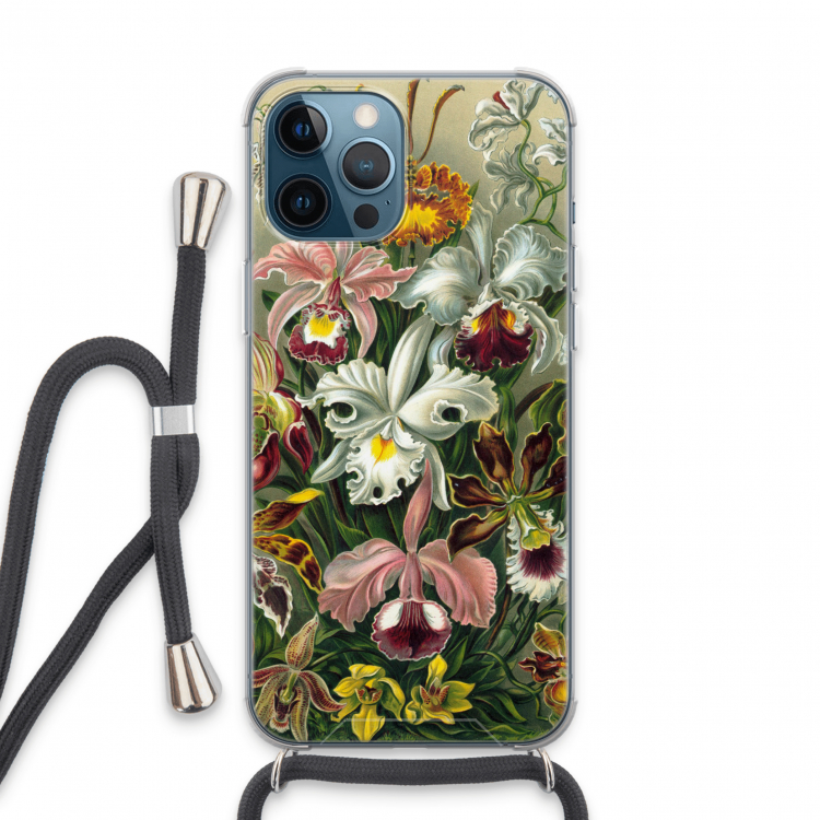 Haeckel Orchidae: iPhone 13 Pro Max Transparant Hoesje met koord