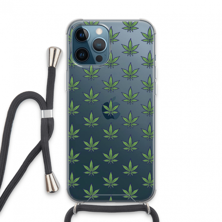 Weed: iPhone 13 Pro Max Transparant Hoesje met koord