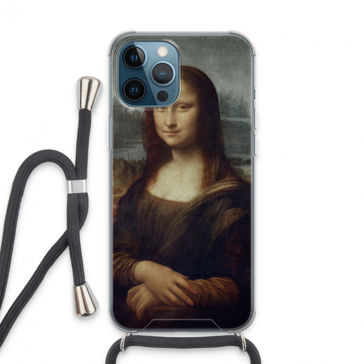 Mona Lisa: iPhone 13 Pro Max Transparant Hoesje met koord