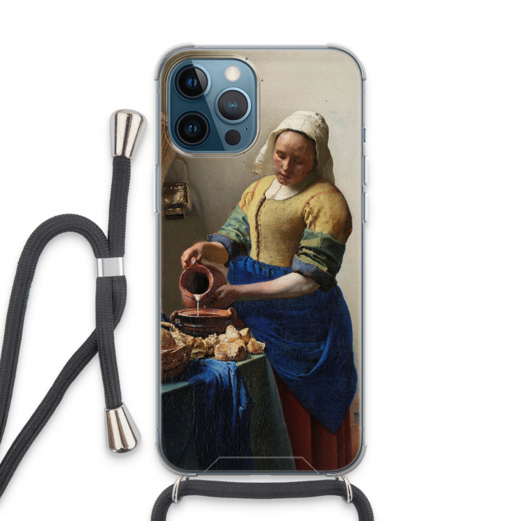 The Milkmaid: iPhone 13 Pro Max Transparant Hoesje met koord