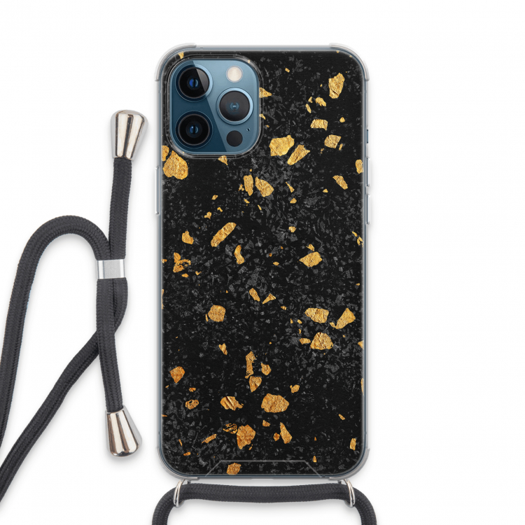 Terrazzo N°7: iPhone 13 Pro Max Transparant Hoesje met koord