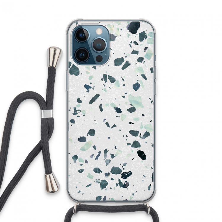 Terrazzo N°2: iPhone 13 Pro Max Transparant Hoesje met koord