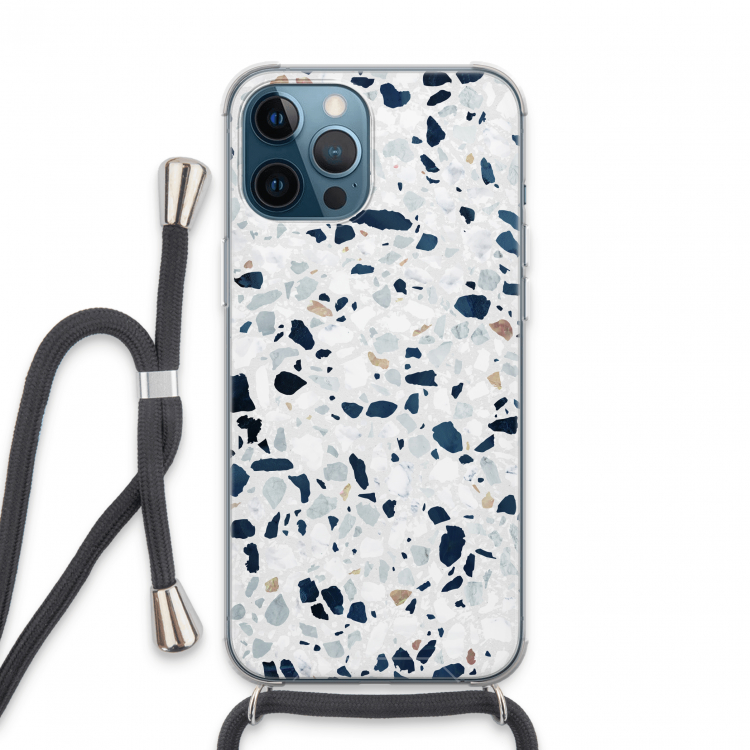Terrazzo N°1: iPhone 13 Pro Max Transparant Hoesje met koord