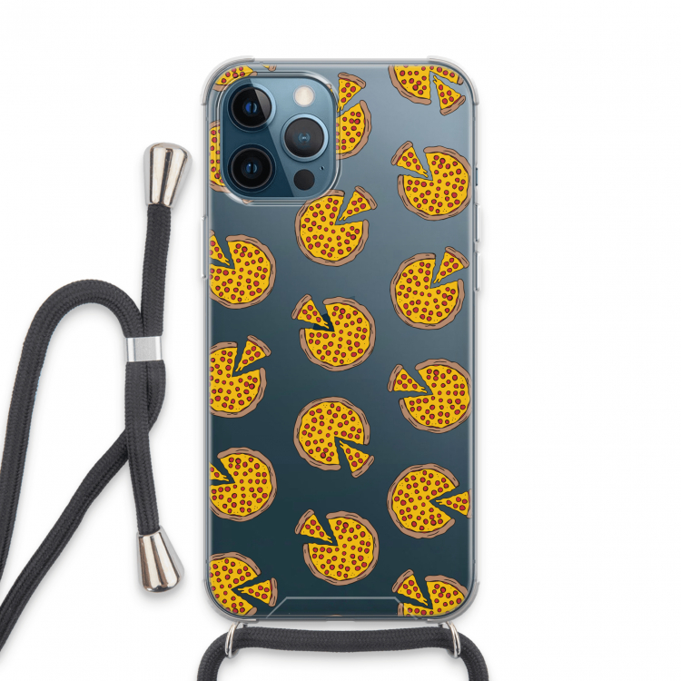 You Had Me At Pizza: iPhone 13 Pro Max Transparant Hoesje met koord