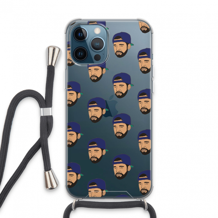 Drake Away: iPhone 13 Pro Max Transparant Hoesje met koord