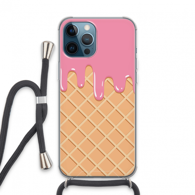 Ice cream: iPhone 13 Pro Max Transparant Hoesje met koord