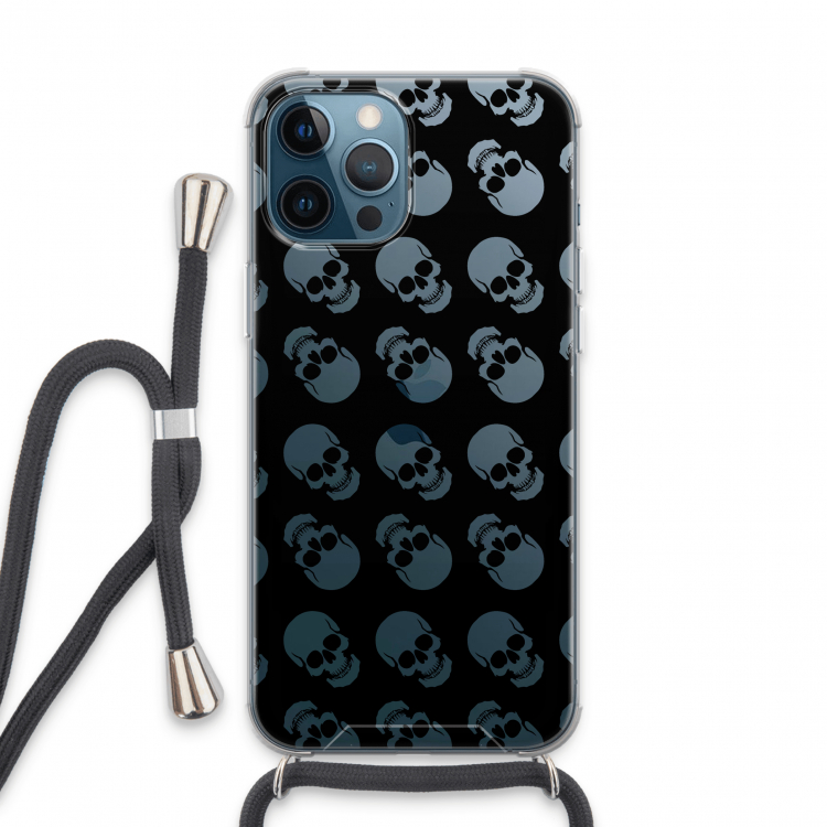 Musketon Skulls: iPhone 13 Pro Max Transparant Hoesje met koord
