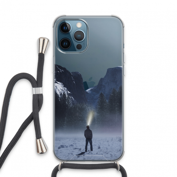 Wanderlust: iPhone 13 Pro Max Transparant Hoesje met koord