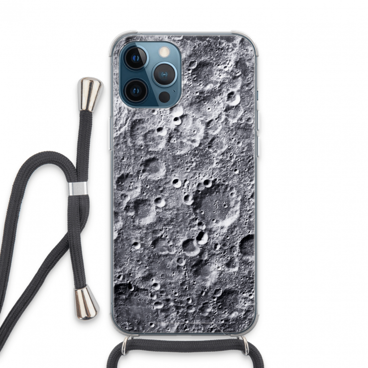 Maanlandschap: iPhone 13 Pro Max Transparant Hoesje met koord