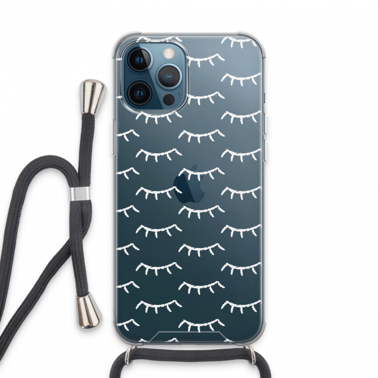 Wimpers: iPhone 13 Pro Max Transparant Hoesje met koord