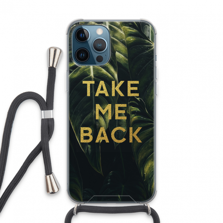 Take me back: iPhone 13 Pro Max Transparant Hoesje met koord