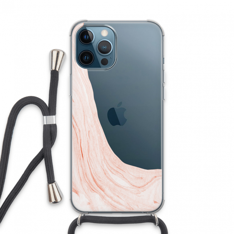 Peach bath: iPhone 13 Pro Max Transparant Hoesje met koord
