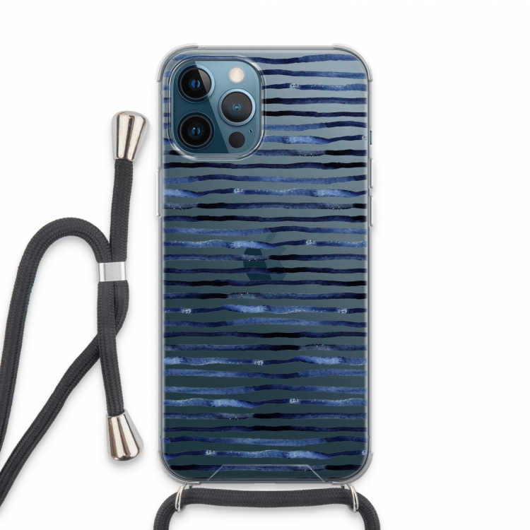 Verrassende lijnen: iPhone 13 Pro Max Transparant Hoesje met koord