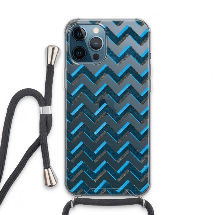 Onderbroken lijn: iPhone 13 Pro Max Transparant Hoesje met koord