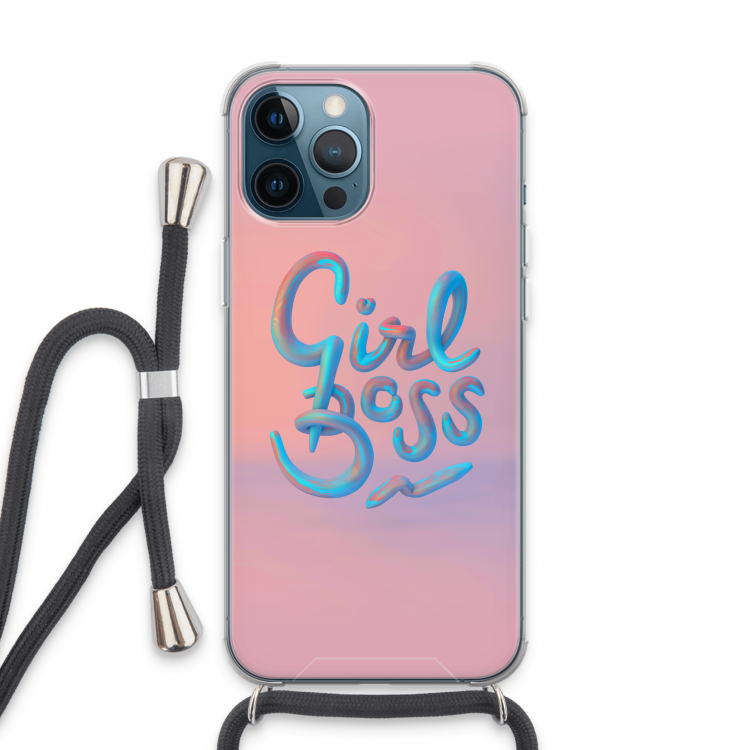 Girl boss: iPhone 13 Pro Max Transparant Hoesje met koord