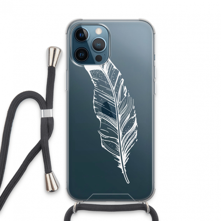 Pluim: iPhone 13 Pro Max Transparant Hoesje met koord