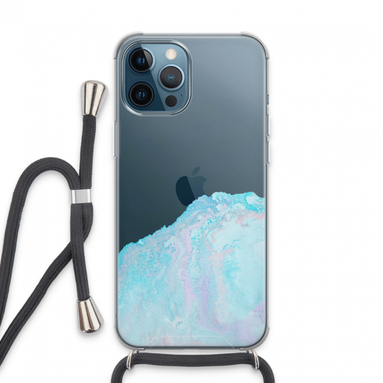 Fantasie pastel: iPhone 13 Pro Max Transparant Hoesje met koord