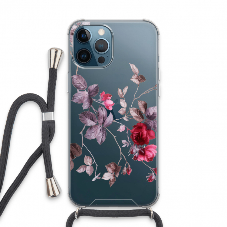Mooie bloemen: iPhone 13 Pro Max Transparant Hoesje met koord