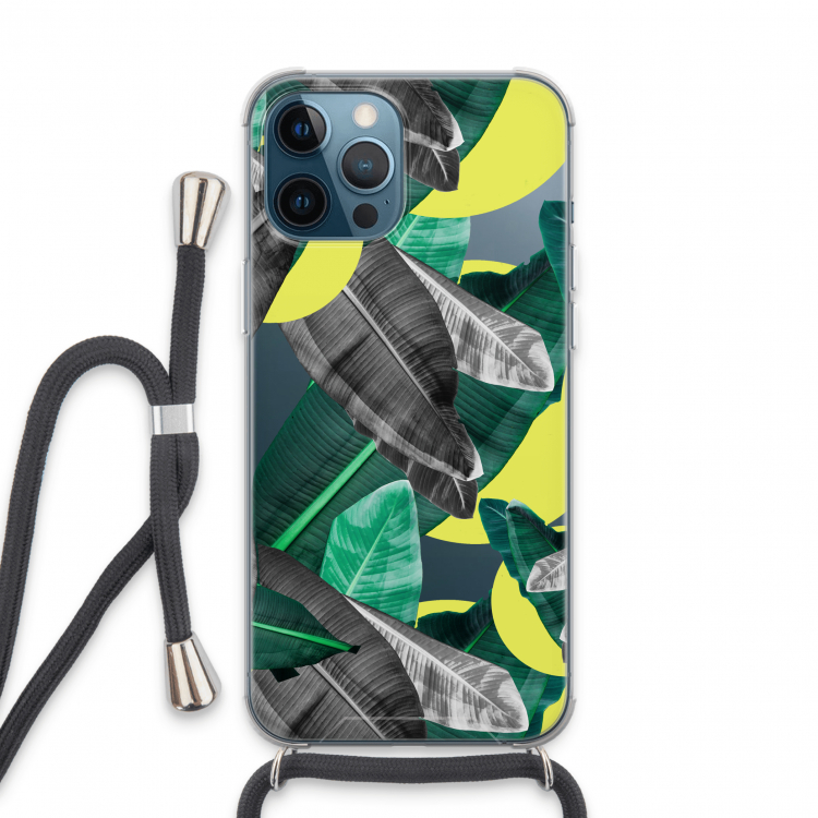 Fantasie jungle: iPhone 13 Pro Max Transparant Hoesje met koord