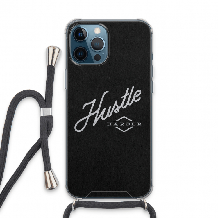 Hustle: iPhone 13 Pro Max Transparant Hoesje met koord