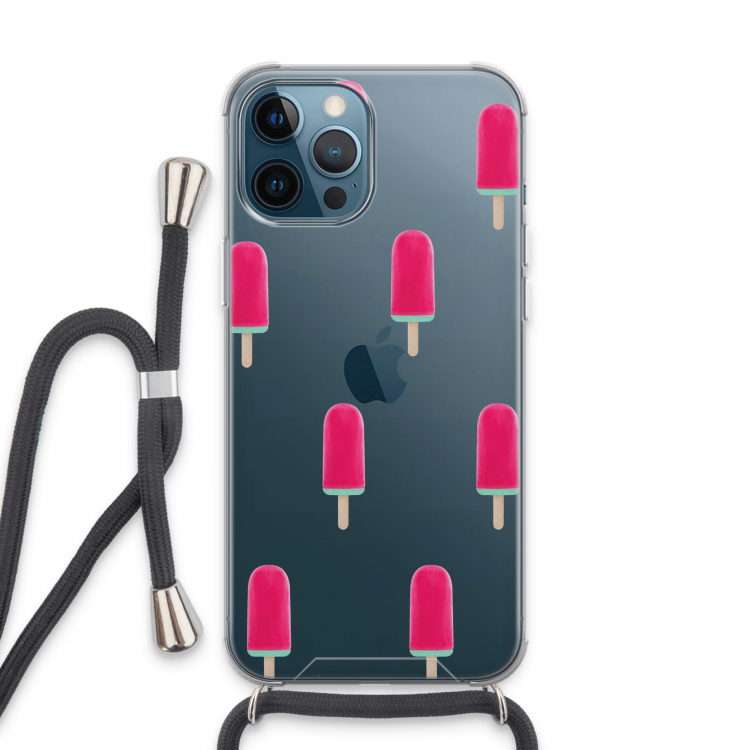 Waterijsje: iPhone 13 Pro Max Transparant Hoesje met koord