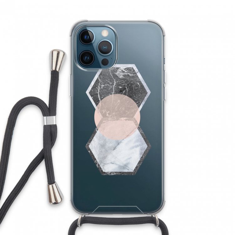 Creatieve toets: iPhone 13 Pro Max Transparant Hoesje met koord
