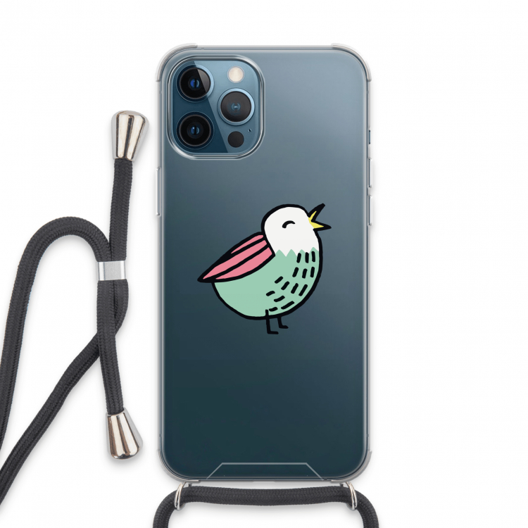 Birdy: iPhone 13 Pro Max Transparant Hoesje met koord