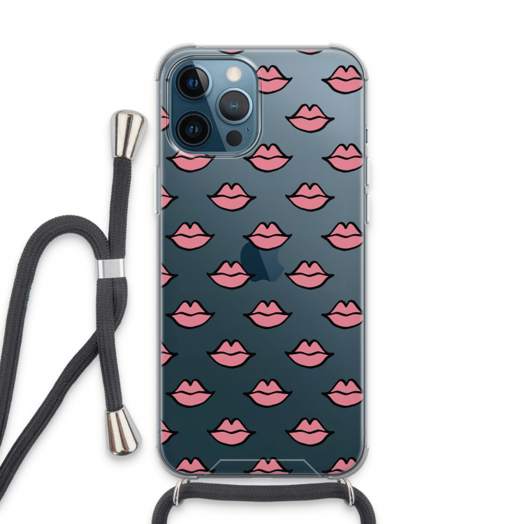 Lipjes: iPhone 13 Pro Max Transparant Hoesje met koord