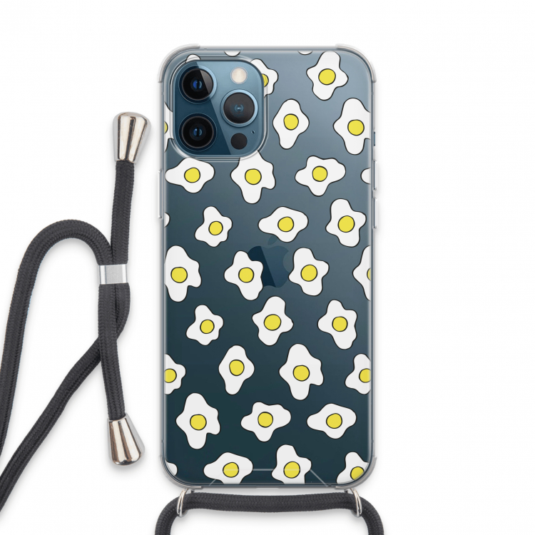 Spiegeleitjes: iPhone 13 Pro Max Transparant Hoesje met koord