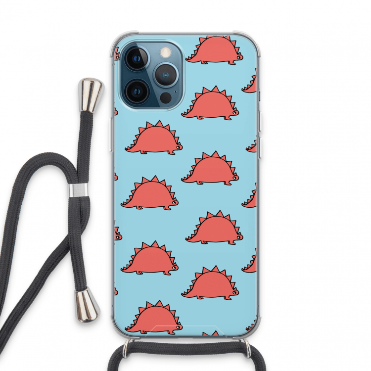 Dinosawrr: iPhone 13 Pro Max Transparant Hoesje met koord