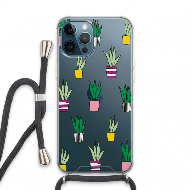 Sanseveria: iPhone 13 Pro Max Transparant Hoesje met koord