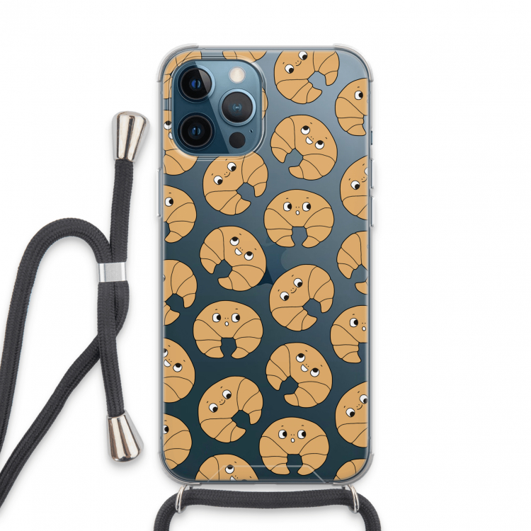 Croissant: iPhone 13 Pro Max Transparant Hoesje met koord